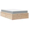 vidaXL Lit avec matelas 120x190 cm bois massif de pin