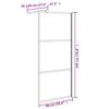 vidaXL Paroi de douche 90x195 cm Verre ESG d&eacute;poli Noir