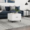 vidaXL Table basse blanc 50x50x40 cm bois d'ing&eacute;nierie
