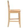 VidaXL Tabourets de bar 2 pcs naturel bois massif d'h&eacute;v&eacute;a