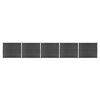 vidaXL Ensemble de panneau de cl&ocirc;ture WPC 872x146 cm Gris