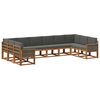vidaXL Ensemble de canap&eacute;s d'ext&eacute;rieur 10 pc Naturel et Anthracite