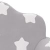 vidaXL Canapé enfants 2 places gris clair avec étoiles peluche douce