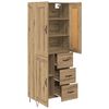 vidaXL Haut Armoire avec tiroir Ch&ecirc;ne artisanal 69,5 x 34 x 180 cm