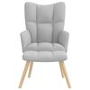 vidaXL Chaise de relaxation avec repose-pieds gris nuage tissu