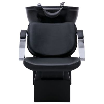 vidaXL Chaise de salon avec lavabo Noir 137x59x82 cm Similicuir