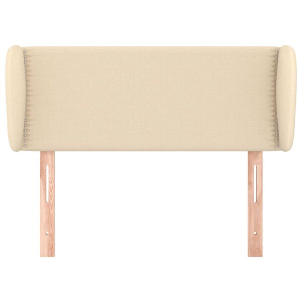 vidaXL T&ecirc;te de lit avec oreilles Cr&egrave;me 93x23x78/88 cm Tissu