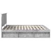 vidaXL Cadre de lit B&eacute;ton 200 x 200 cm Bois de pin massif