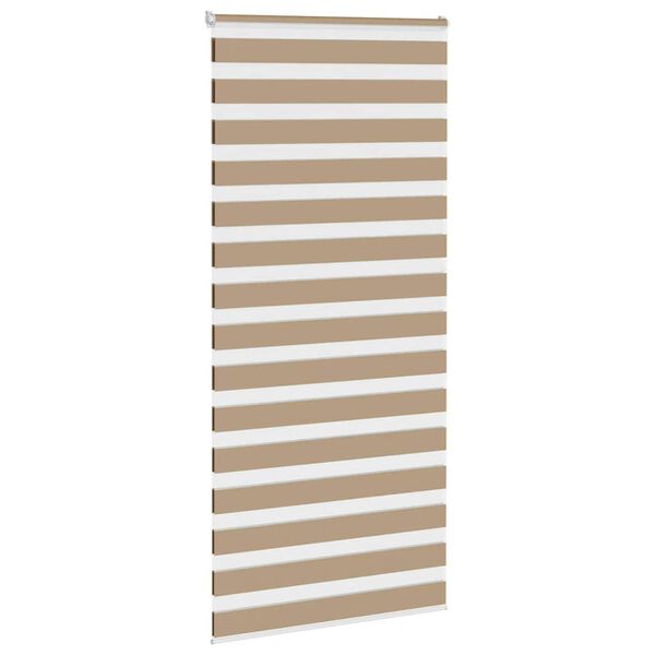 vidaXL Store z&egrave;bre marron sable largeur du tissu 90,9 cm polyester
