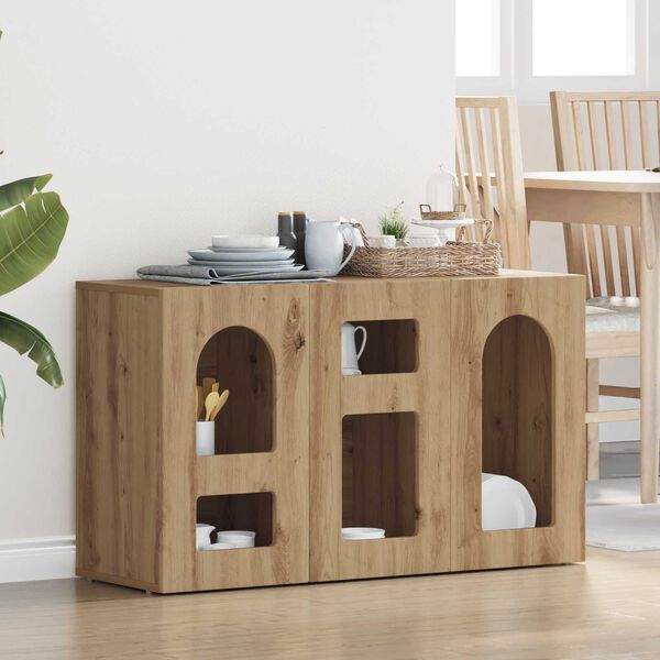 vidaXL Buffet Ch&ecirc;ne artisanal 100 x 35 x 59 cm Bois d'ing&eacute;nierie