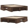 vidaXL Cadre de lit sans matelas ch&ecirc;ne marron 140x200 cm