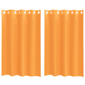 vidaXL Rideaux en voile avec &oelig;illets 2 pcs orange 140x175 cm
