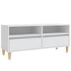vidaXL Meuble TV blanc 100x34,5x44,5 cm bois d'ing&eacute;nierie
