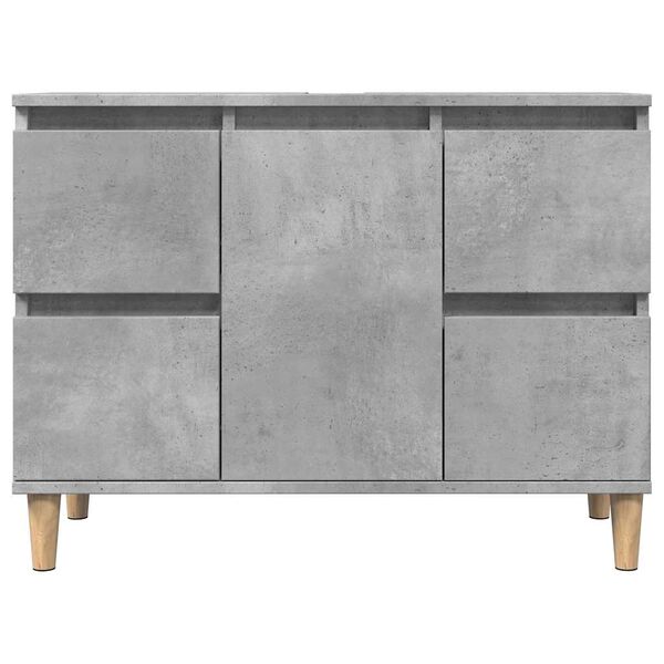 vidaXL Meuble d'&eacute;vier gris b&eacute;ton 80x33x60 cm bois d'ing&eacute;nierie