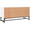 vidaXL Meuble TV avec portes en verre blanc 102x37x50 cm