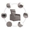 vidaXL Fauteuil inclinable &eacute;lectrique Taupe Tissu