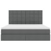 vidaXL Lit avec rangement et LED Gris fonc&eacute; 180 x 200 cm Polyester