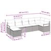 vidaXL Ensemble de Canap&eacute;s avec coussin 7 pcs Noir polyrotin