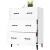 vidaXL Buffet Blanc brillant 69,5x34x90 cm Bois d'ing&eacute;nierie
