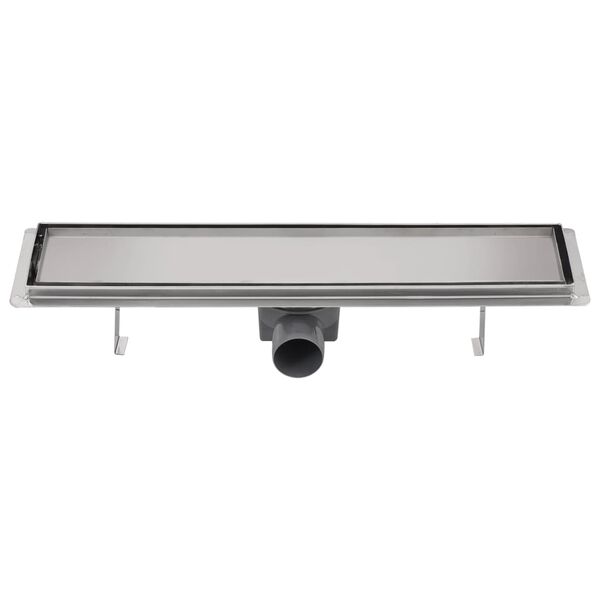 vidaXL Drain de douche linéaire 530 x 140 mm Acier inoxydable