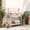 vidaXL Table de rempotage et &eacute;vier 147,5x44x139,5 cm bois massif sapin