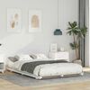vidaXL Cadre de lit sur&eacute;lev&eacute; Blanc 135 x 190 cm Bois massif en pin