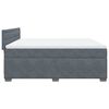 vidaXL Sommier &agrave; lattes de lit et matelas Gris fonc&eacute; 200x200cm Velours