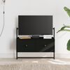 vidaXL Meuble TV mural noir 60,5x30x51 cm bois d'ing&eacute;nierie