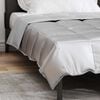 vidaXL Duvet d'&eacute;t&eacute; simple Argent&eacute; 140 x 220 cm Satin et Microfibre