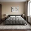 vidaXL Duvet d'&eacute;t&eacute; simple Matelass&eacute; Gris clair 200 x 240 cm Microfibre