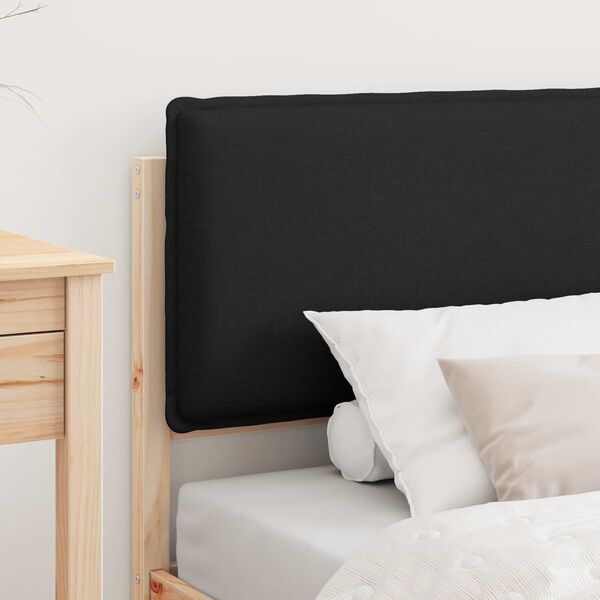 vidaXL Cadre de lit avec t&ecirc;te de lit rembourr&eacute;e Noir 80 x 200 cm