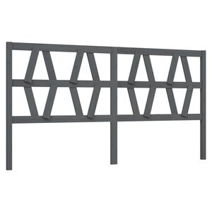 vidaXL T&ecirc;te de lit Gris 206x4x100 cm Bois massif de pin