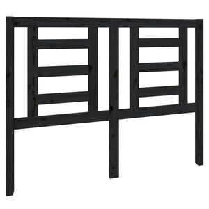 vidaXL T&ecirc;te de lit Noir 126x4x100 cm Bois massif de pin