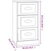 vidaXL Buffet blanc 36x35,5x67,5 cm bois d'ing&eacute;nierie