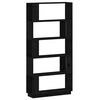 vidaXL Biblioth&egrave;que/S&eacute;parateur de pi&egrave;ce Noir 80x25x163,5 cm Pin massif