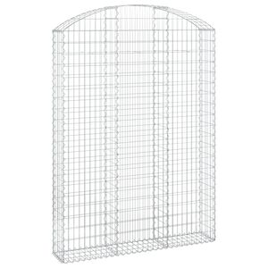 vidaXL Panier de gabions arqu&eacute; 150x30x200/220 cm Fer galvanis&eacute;