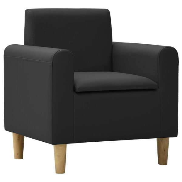 vidaXL Canap&eacute; pour enfants Noir Similicuir