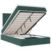 vidaXL Cadre de lit ottoman avec matelas vert fonc&eacute; 120x200 cm velours