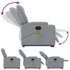 vidaXL Fauteuil inclinable de massage &eacute;lectrique Gris clair Tissu