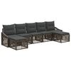 vidaXL Ensemble de canap&eacute; de jardin 7 pc Gris polyrotin