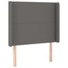 vidaXL T&ecirc;te de lit avec oreilles Gris 103x16x118/128 cm Similicuir
