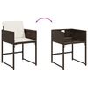 vidaXL Ensemble &agrave; manger de jardin et coussins 17 pcs marron rotin