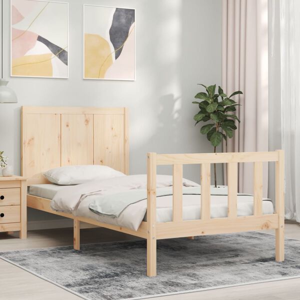 vidaXL Cadre de lit sans matelas 100x200 cm bois massif de pin