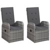 vidaXL Ensemble &agrave; manger de jardin 5 pcs Gris