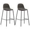 vidaXL Ensemble de bar 3 pcs Tissu Gris fonc&eacute;