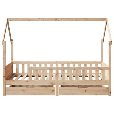 vidaXL Cadre de lit enfants avec tiroirs sans matelas 80x200 cm bois