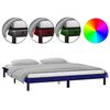 vidaXL Cadre de lit &agrave; LED sans matelas noir 120x190 cm bois massif