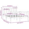 vidaXL Cadre de lit sans matelas 140x190 cm bois massif