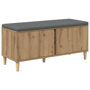vidaXL Banc d'entr&eacute;e Ch&ecirc;ne Artisanal 100 x 38 x 46 cm