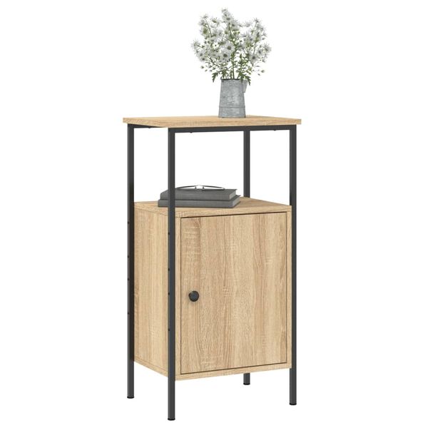 vidaXL Table de chevet ch&ecirc;ne sonoma 41x31x80 cm bois d'ing&eacute;nierie